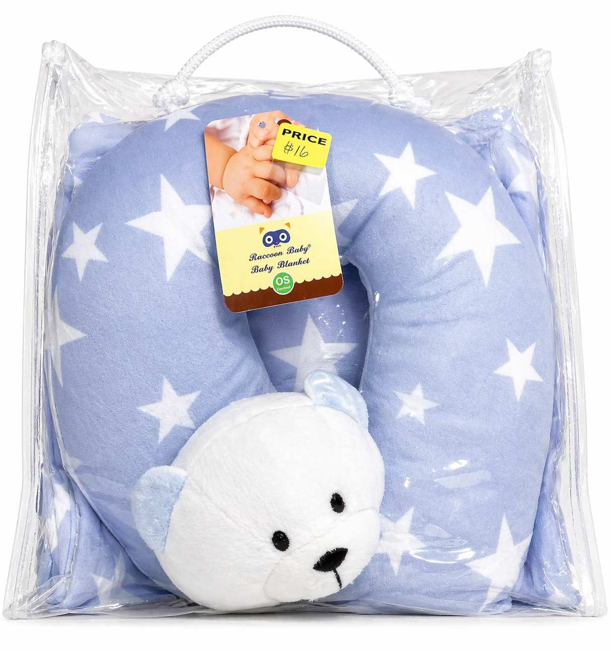 Baby Nursing Pillow & Blanket Set - Soft Plush with Stuffed Animal