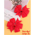 Red Bow Hair Clips Set – Cute Baby & Toddler Hair Accessories