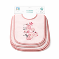 Baby Girl Pink Flamingo Bibs 5-Piece Set - Feeding Essentials