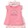 Baby Girl Amazing Rainbow 3-Piece Set - Top, Shorts & Headband