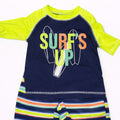 Boys Surf's Up Rashguard and Swim Shorts Set - 2-Piece Swimwear