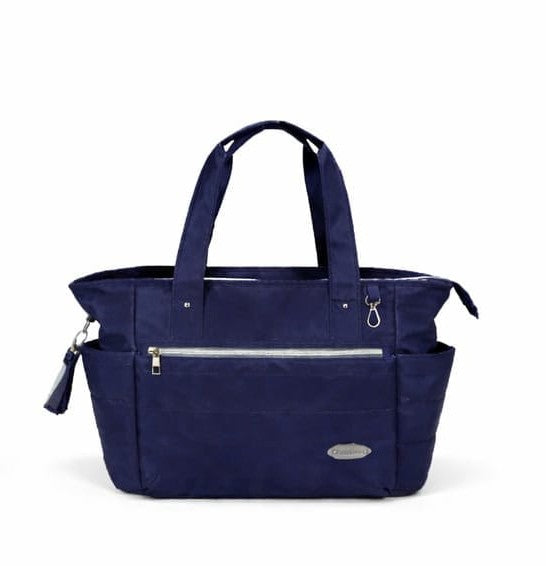 Navy Blue Diaper Bag - Multi-Pocket Tote with Changing Pad