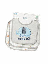 Baby Heaven Sent Elephant Bibs 5-Piece Set - Feeding Essentials