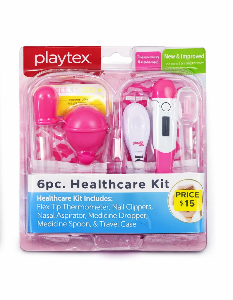 Playtex 6-Piece Healthcare Kit - Pink - Complete Baby Care Essentials