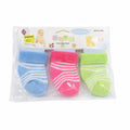 Baby Socks 3-Pairs Set - Blue, Pink, Lime Green - Unisex